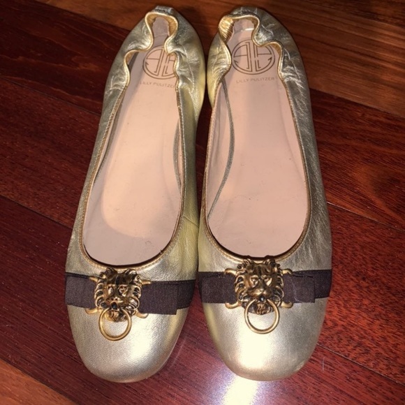 Lilly Pulitzer || Knock Knock Lions Head Flats || Size 8.5 - Picture 3 of 8